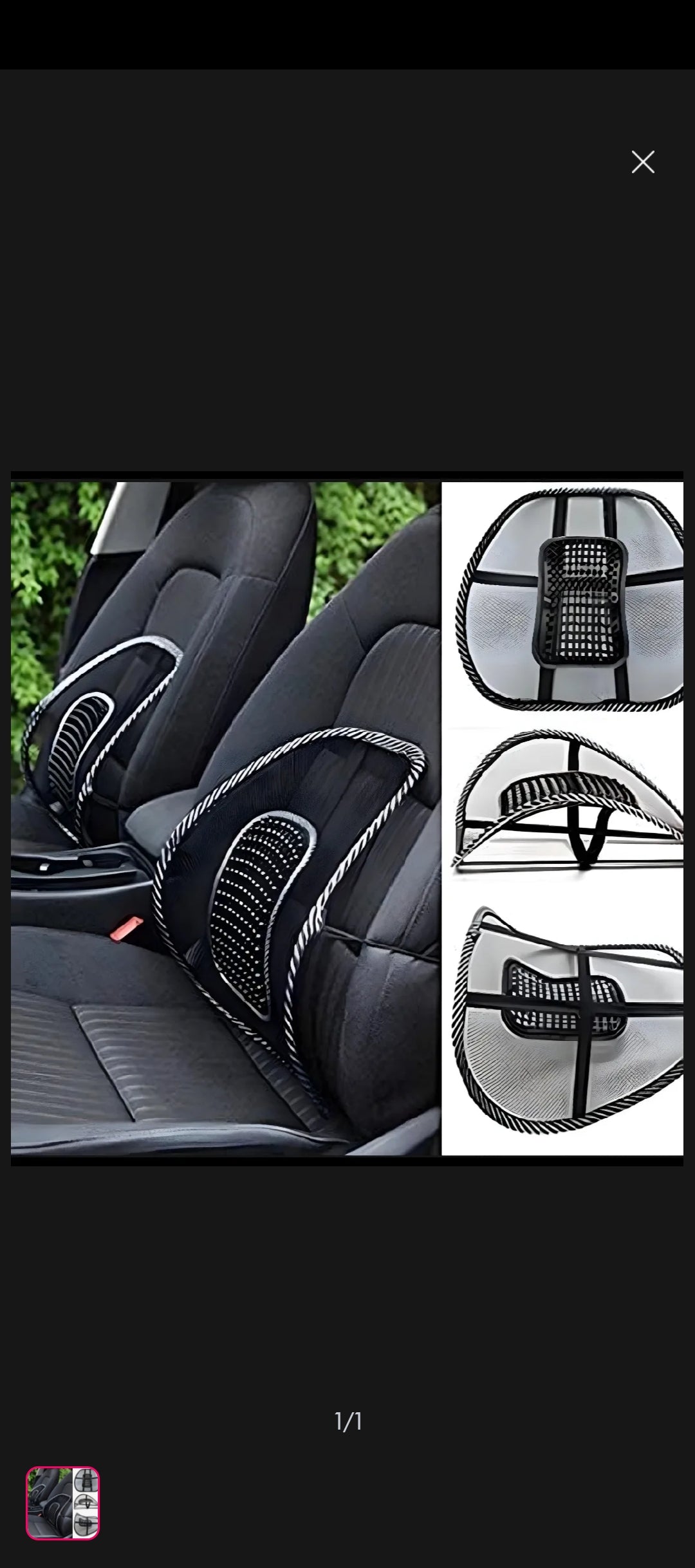 Mesh Back Support with Massage Beads – Lumbar Support for Office & Car Seat