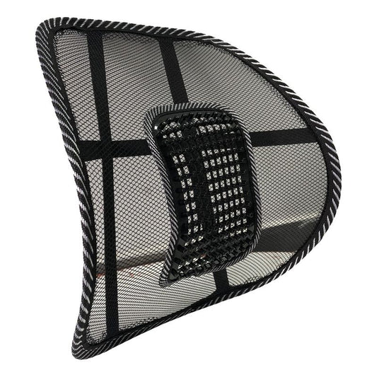 Mesh Back Support with Massage Beads – Lumbar Support for Office & Car Seat