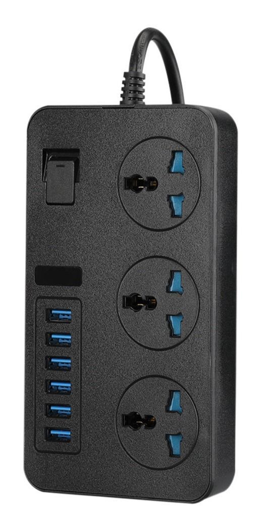 Extension lead USB  6-USB & 3-Outlet Universal Power Socket 2500watt