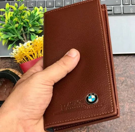 Luxury BMW Style Leather Wallet – Men’s Long Purse