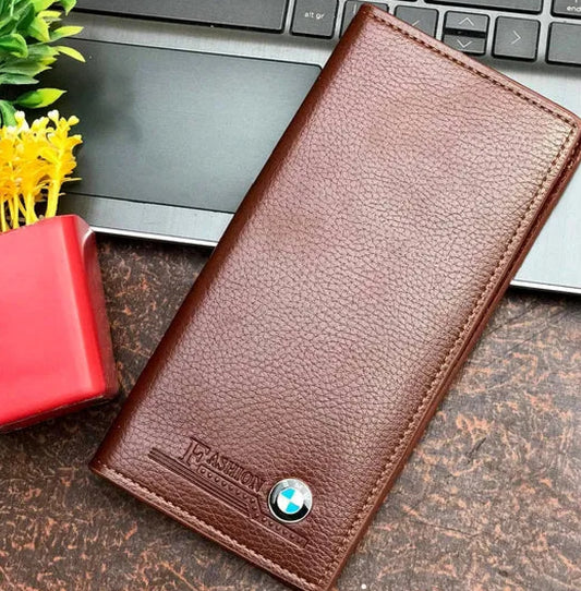 Luxury BMW Style Leather Wallet – Men’s Long Purse